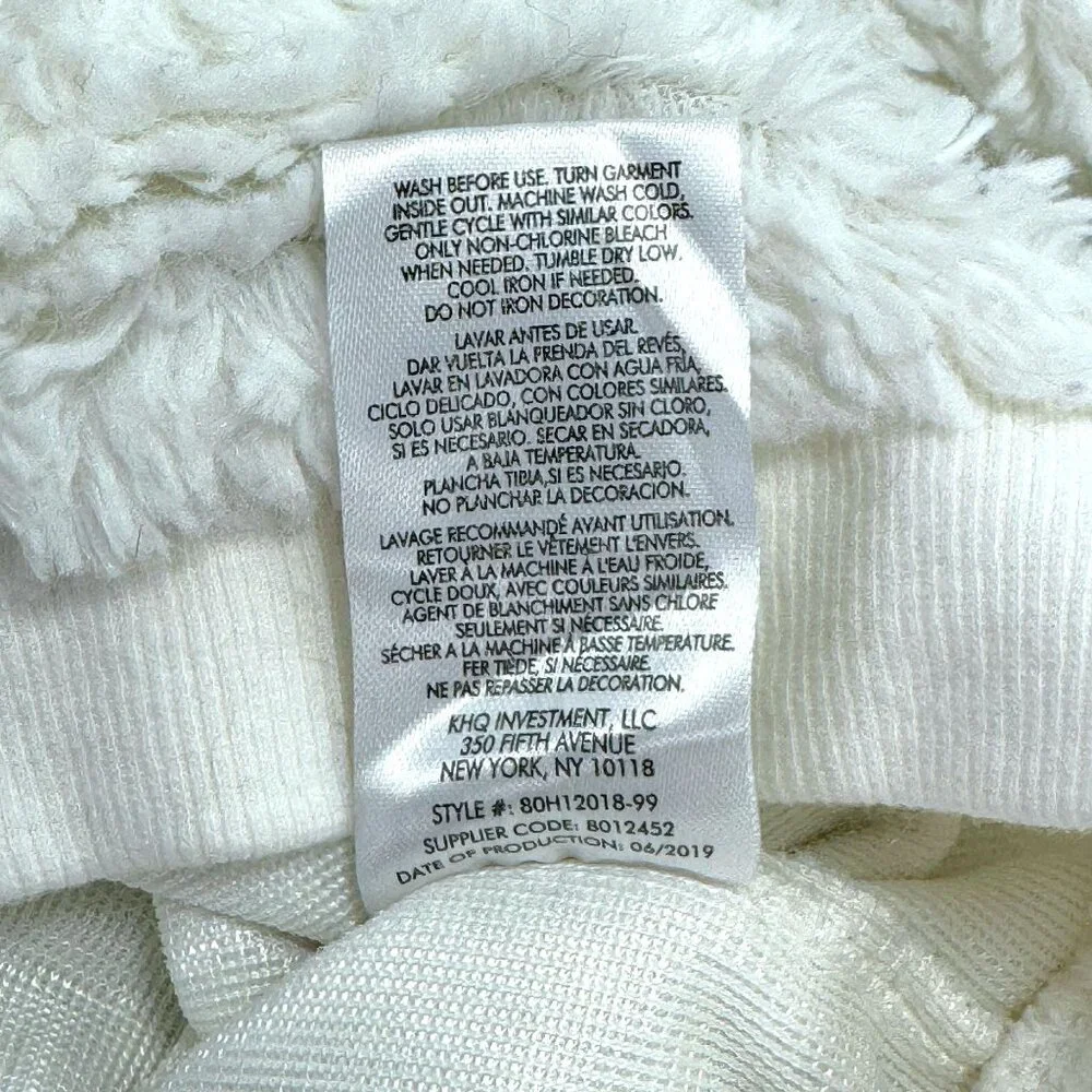 Juicy Couture White Faux Fur Hoodie Toddler Girl 2T Cat Face Kangaroo Pocket‎